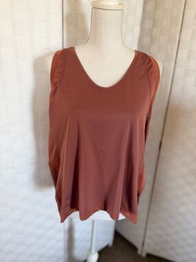 Athleta Racerback Tank in Burnt Orange.